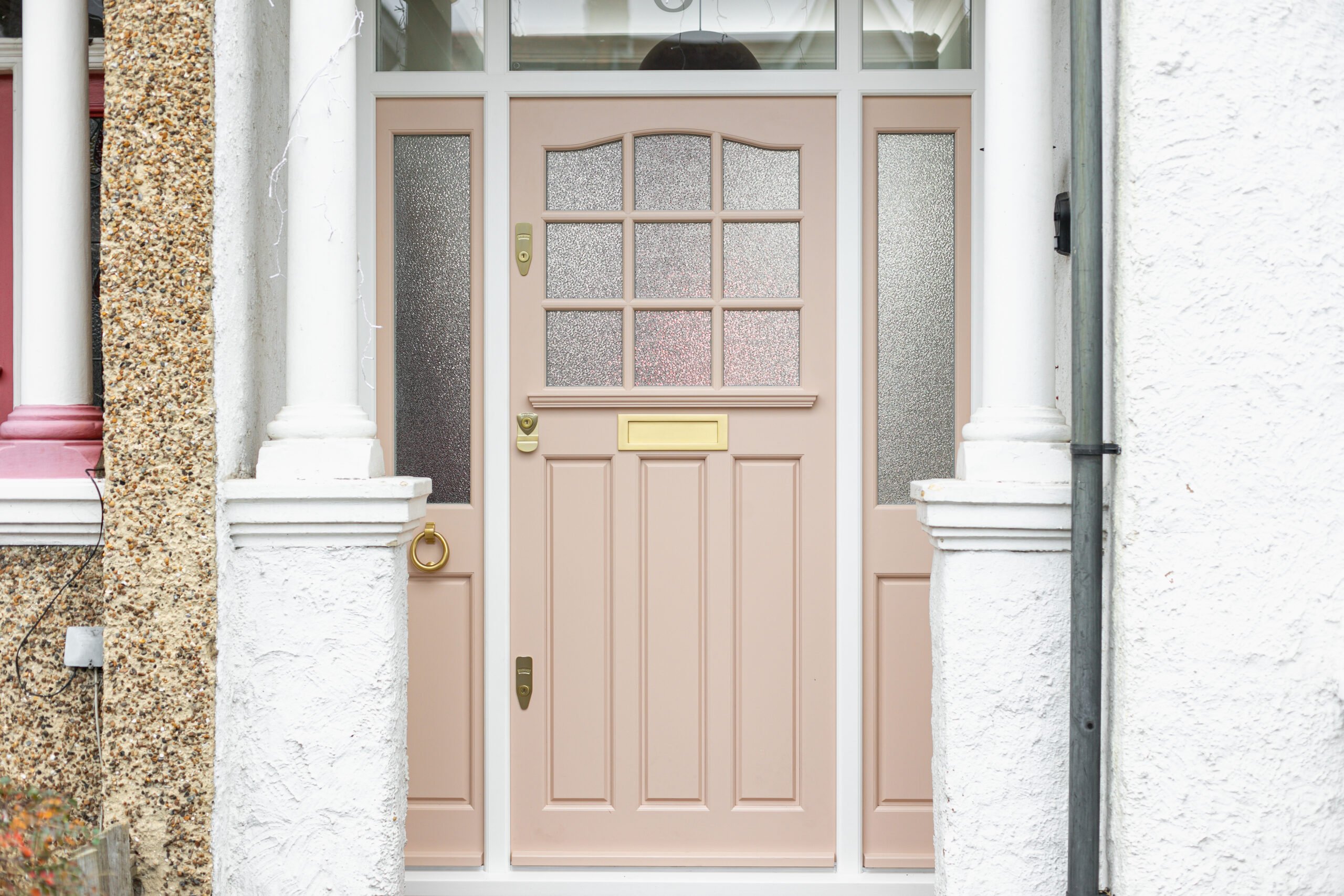 Beige 1920s style front door