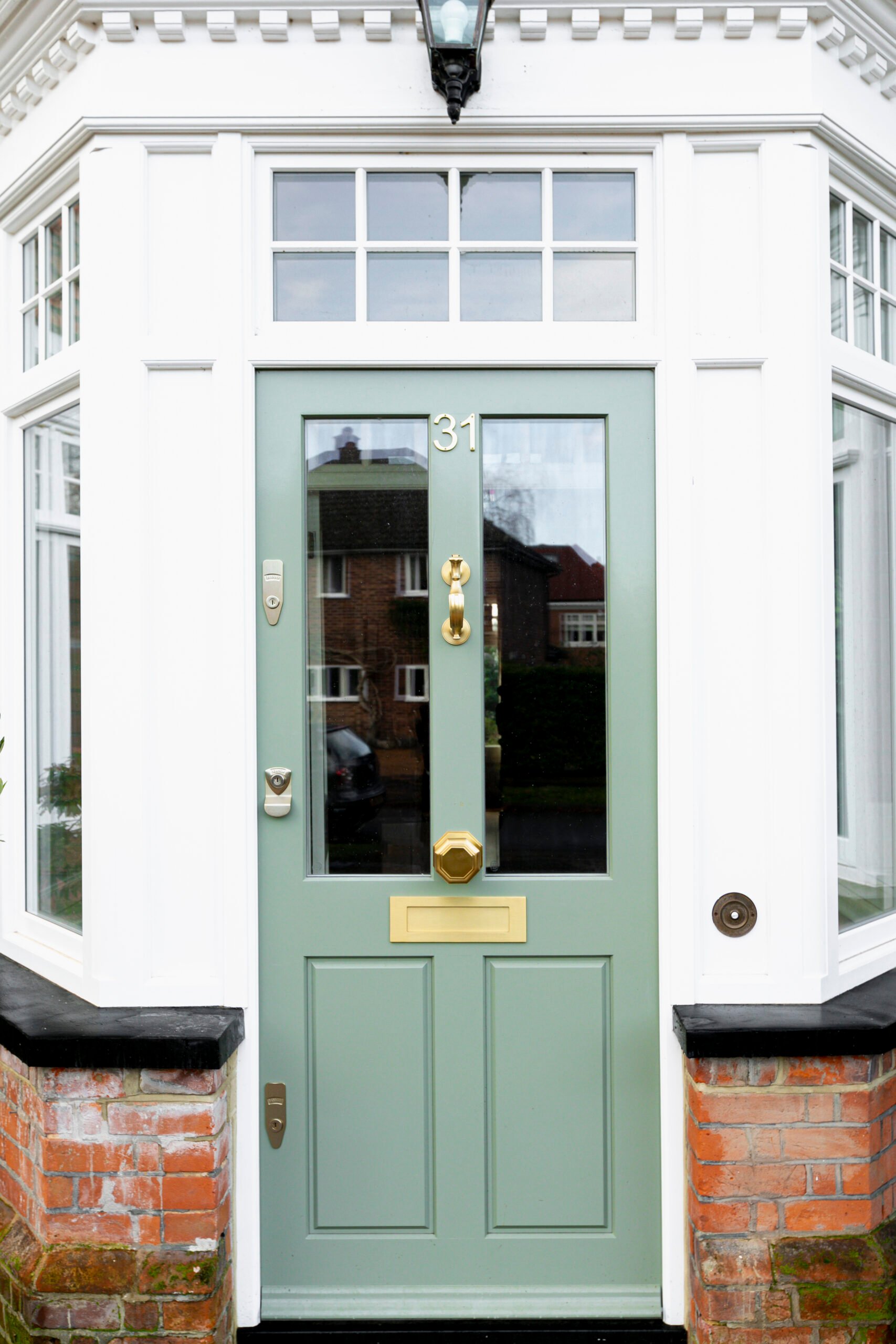 Farrow & Ball No.79 'Card Room Green' front door
