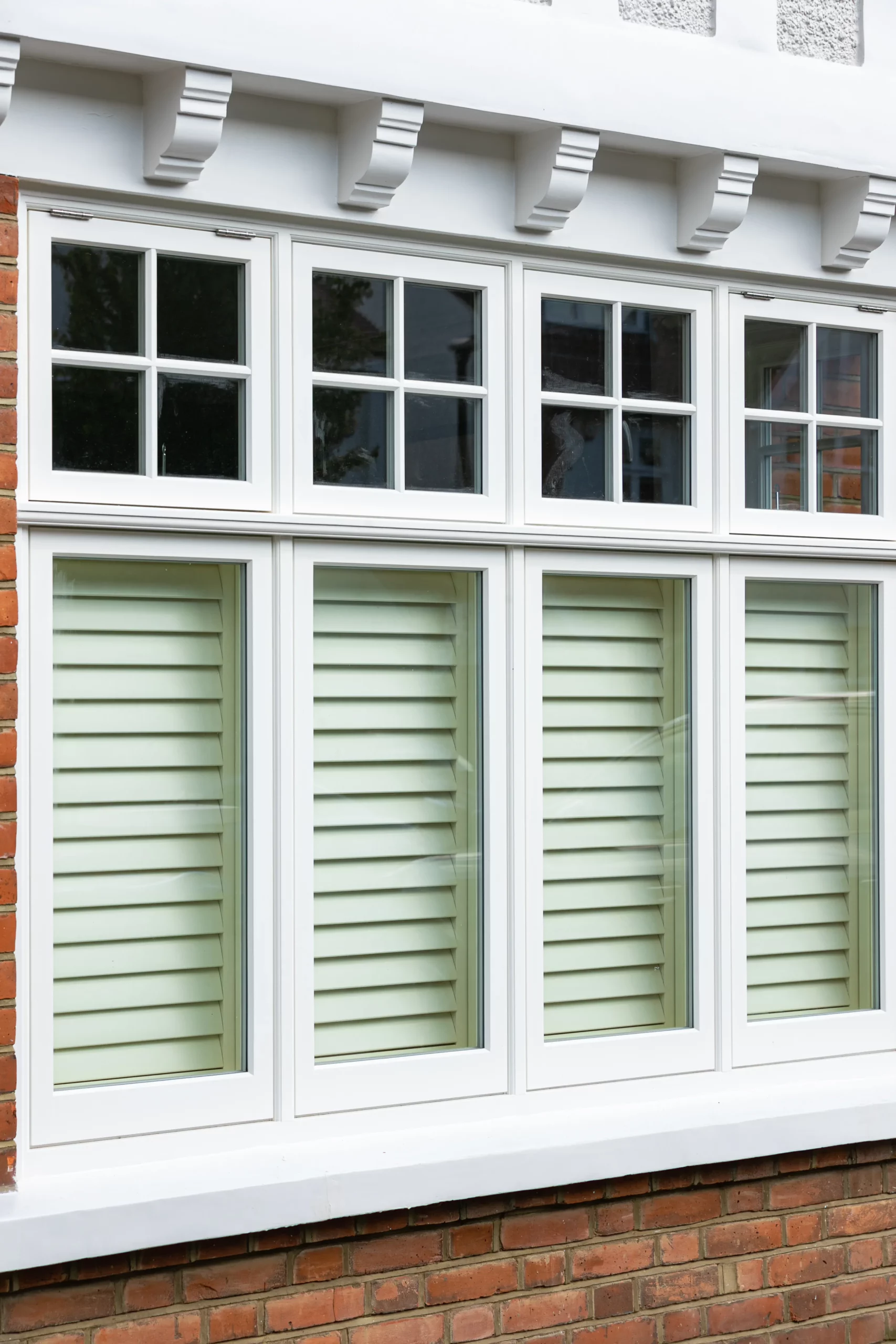 Front elevation with bespoke 1930s style windows