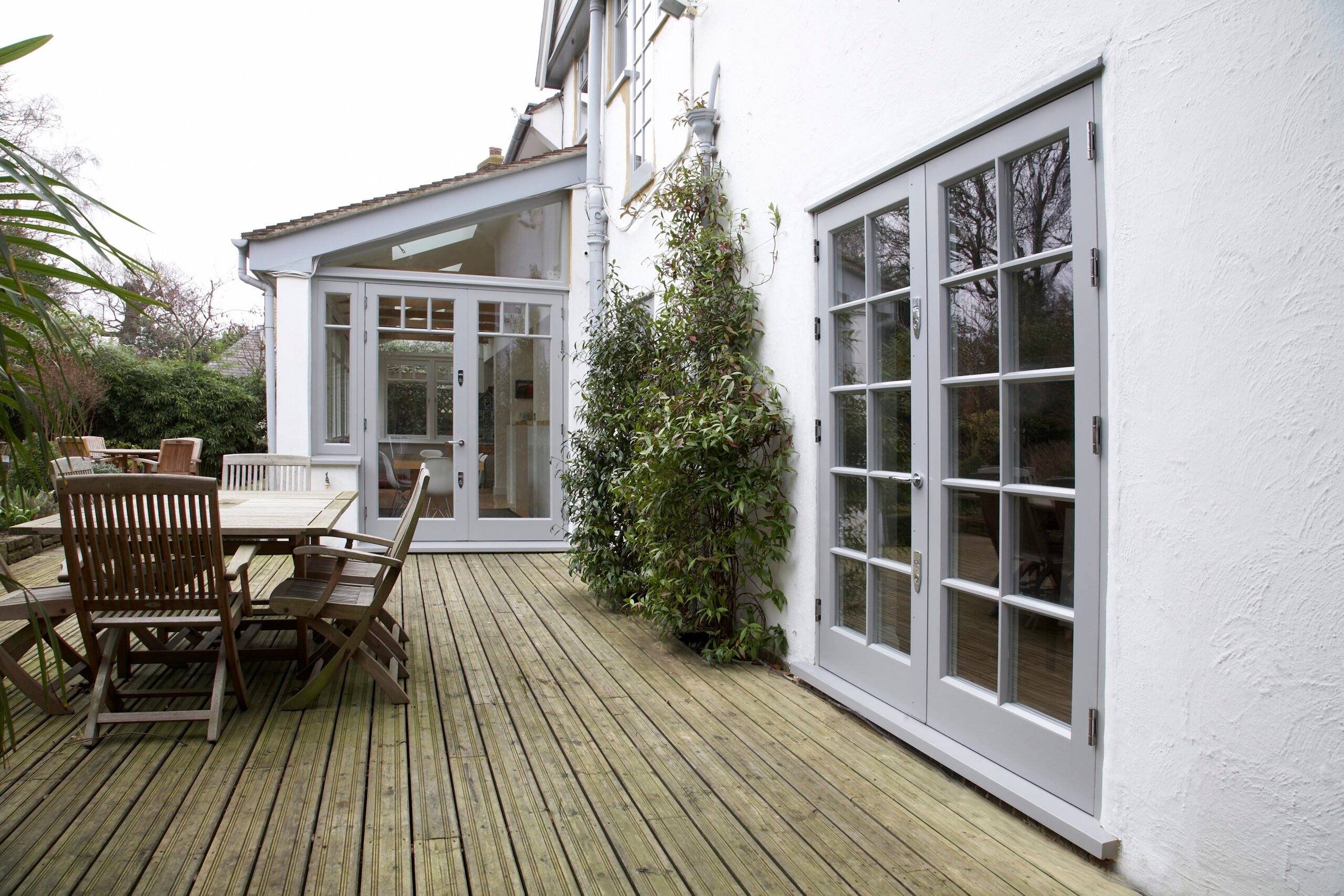 Georgian Style French Front Door on a Deck