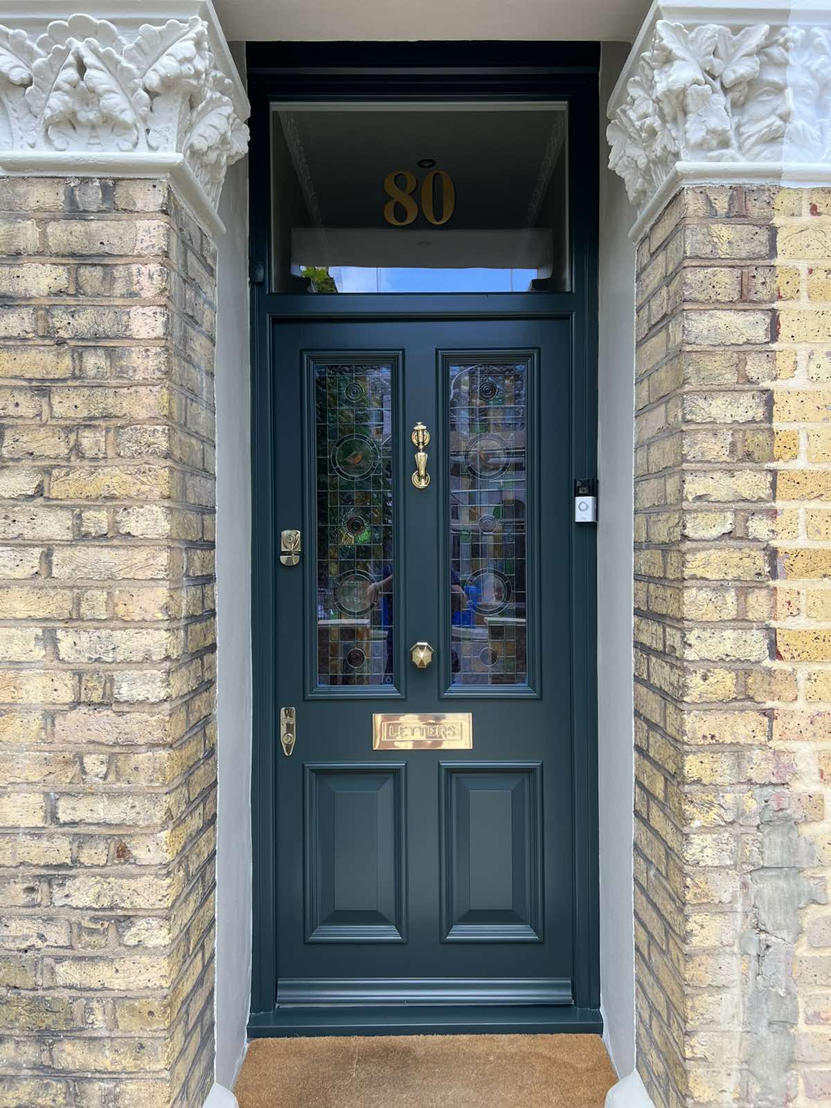 Little Green No.216 'Obsidian Green' front door