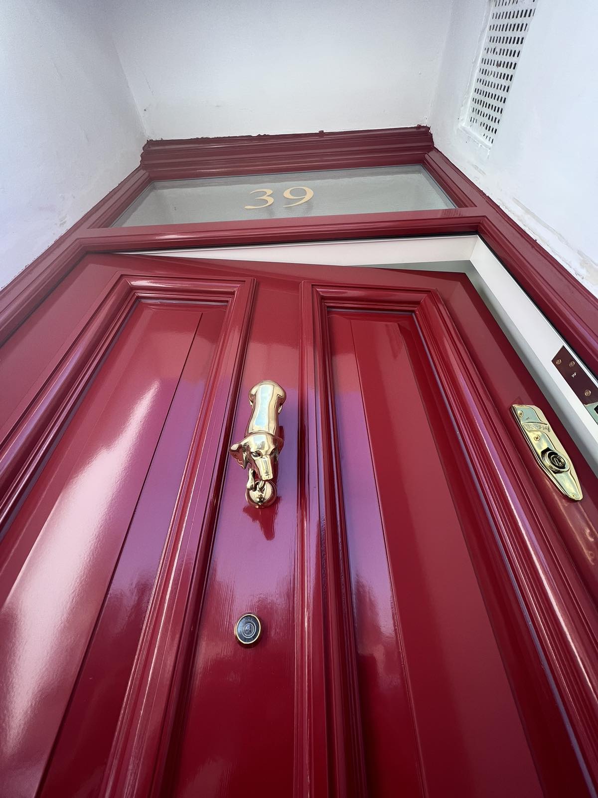 Little Green No14 Baked Cherry Red Front Door