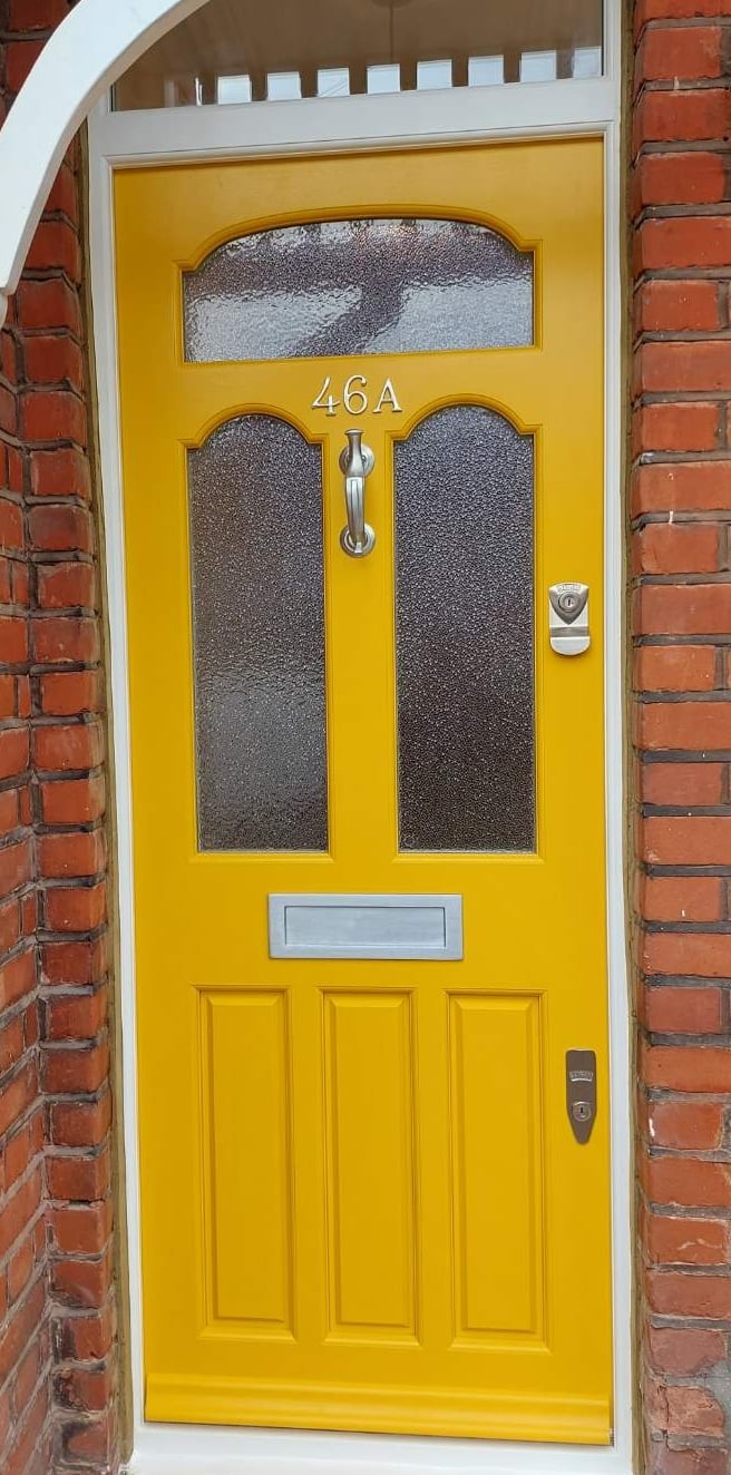 RAL 1003 'Signal Yellow' front door