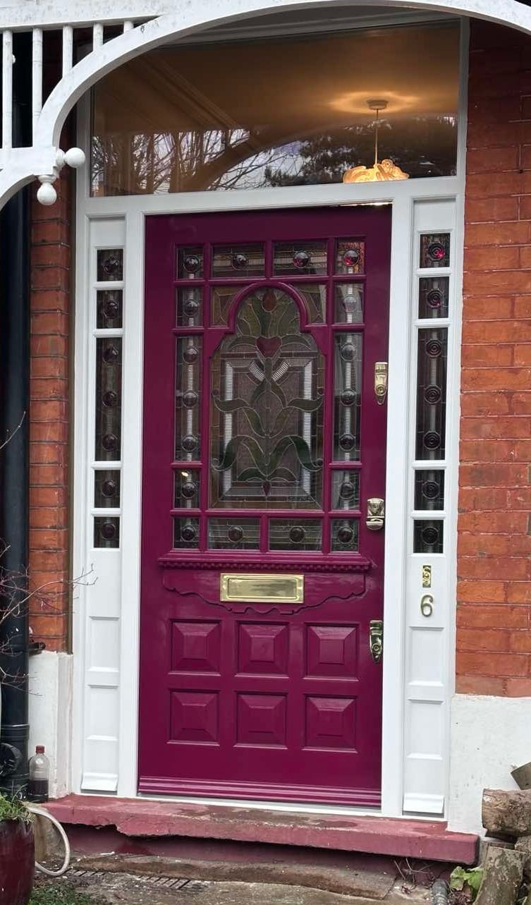 RAL 4004 Claret Violet front door
