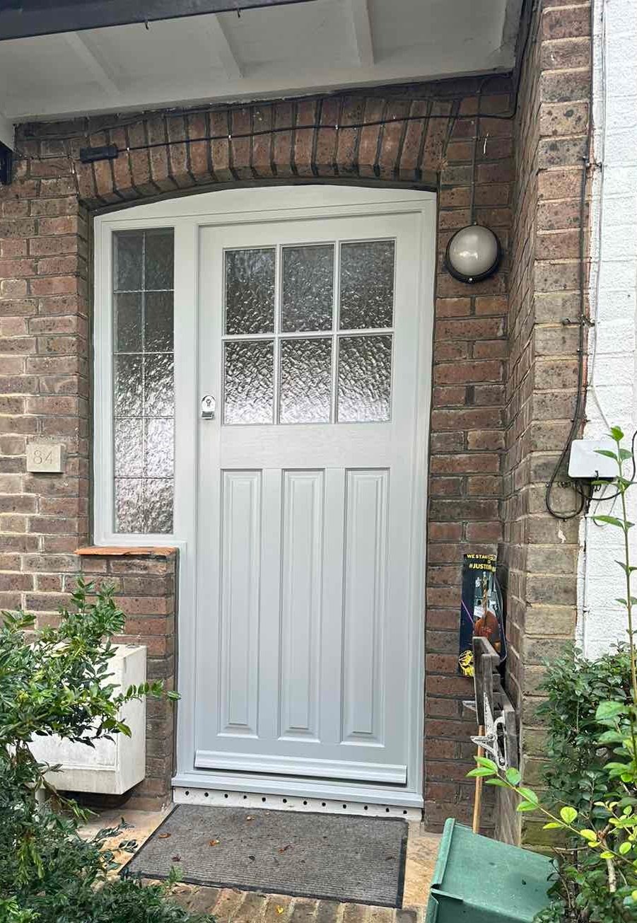 RAL 7035 'Light Grey' front door
