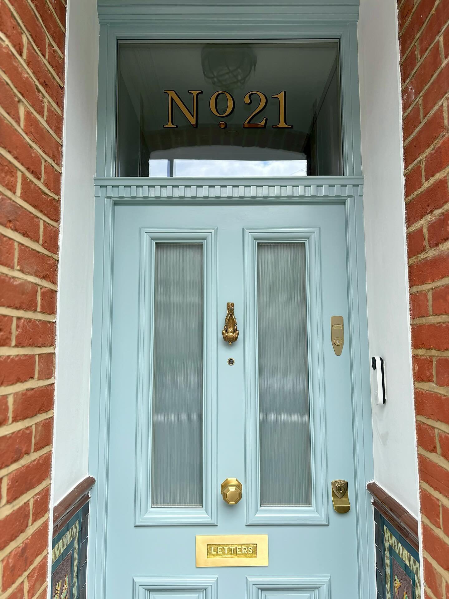 Victorian Front Door with Custom Lettering