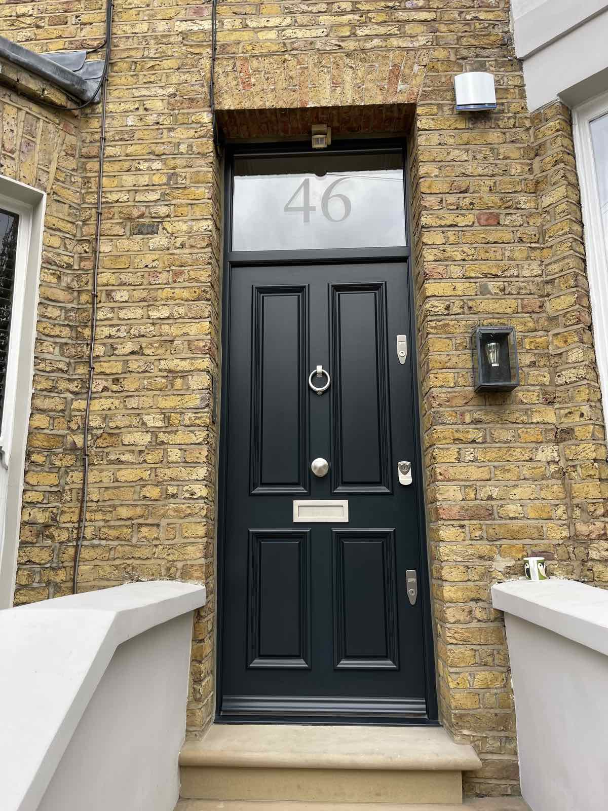 black front door