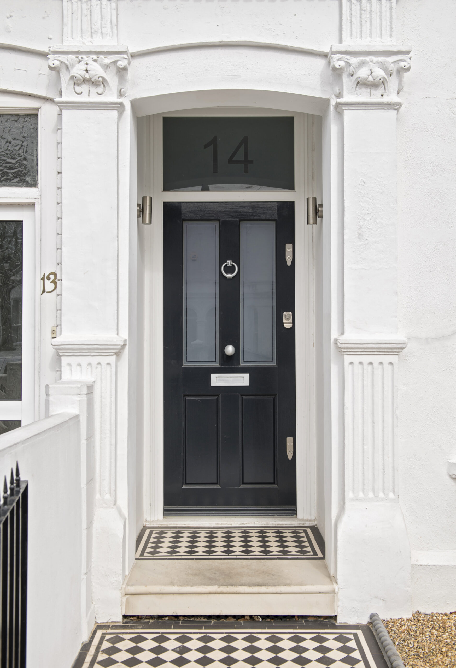 black victorian front door
