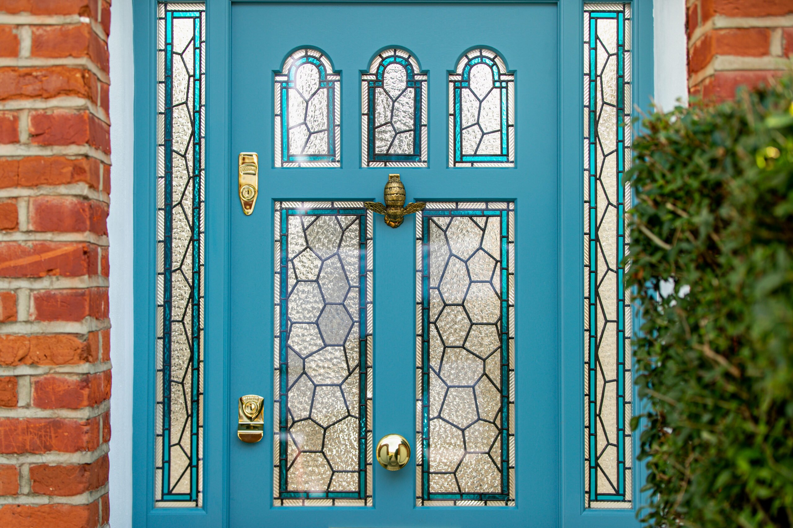 blue edwardian front door