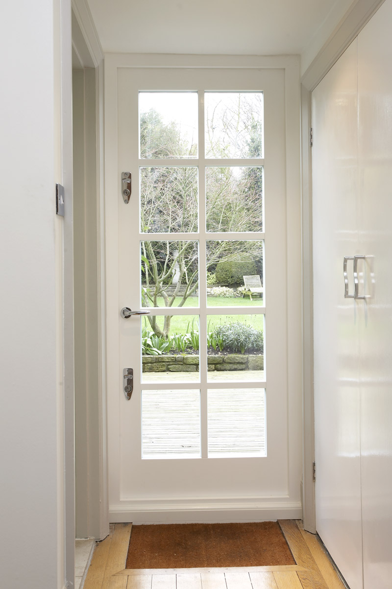 glazed exterior door leading to garden
