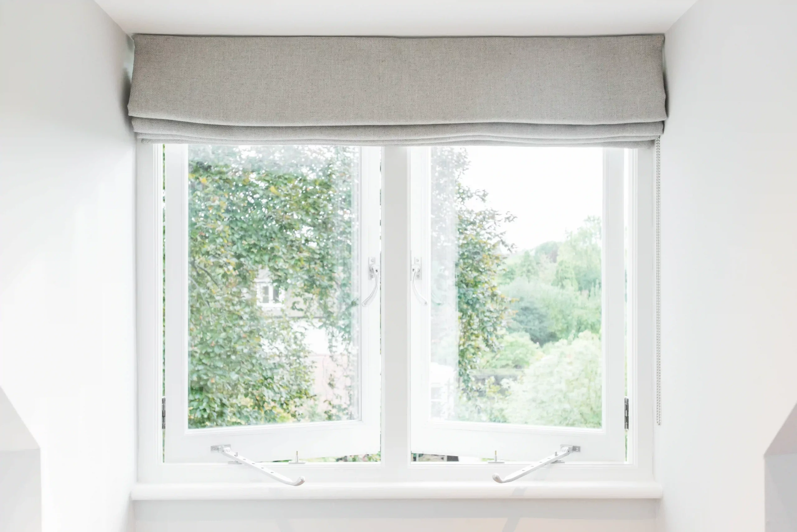 white timber dormer window interior